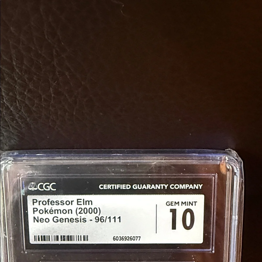 CGC 2000 Pokemon Professor Elm Trainer Card